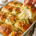 Soft Fluffy Pull Apart Garlic Herb Rolls