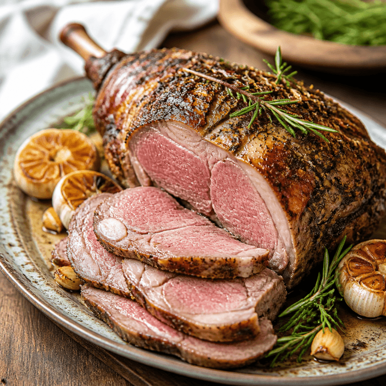 Roasted Leg of Lamb with Rosemary and Garlic