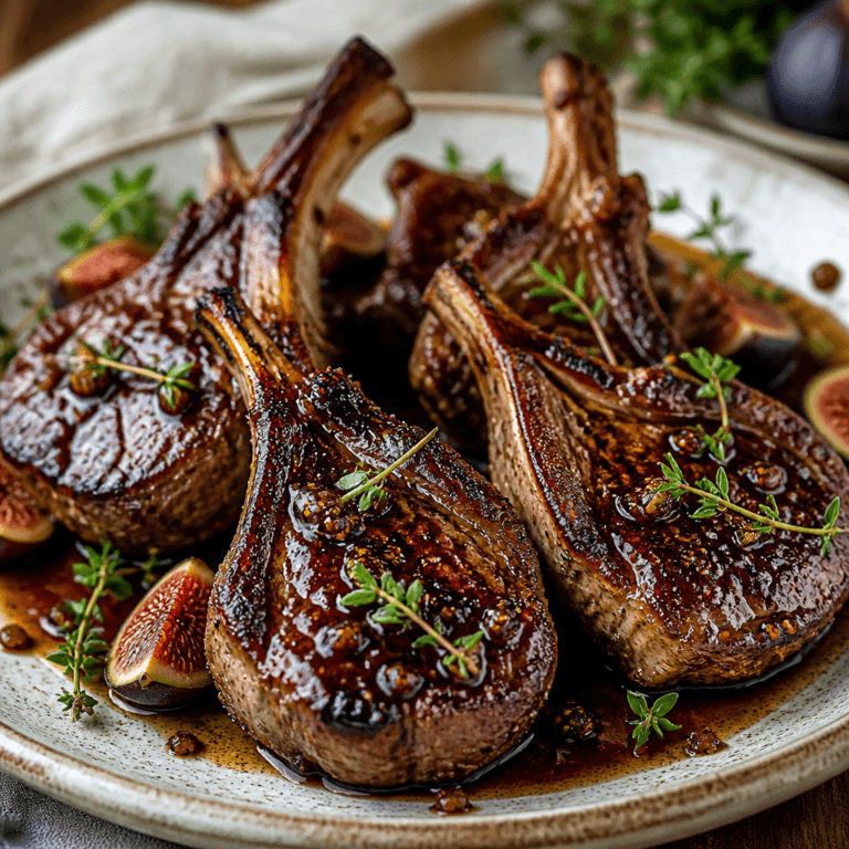Balsamic Fig Glazed Lamb Chops (Easy Elegant Dinner)