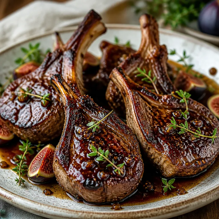 Balsamic Fig Glazed Lamb Chops (Easy Elegant Dinner)