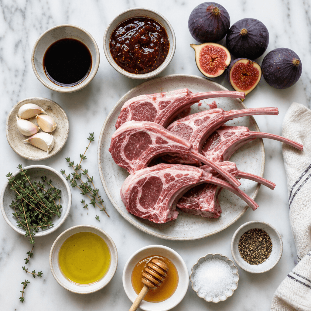 balsamic fig glazed lamb chops ingredients