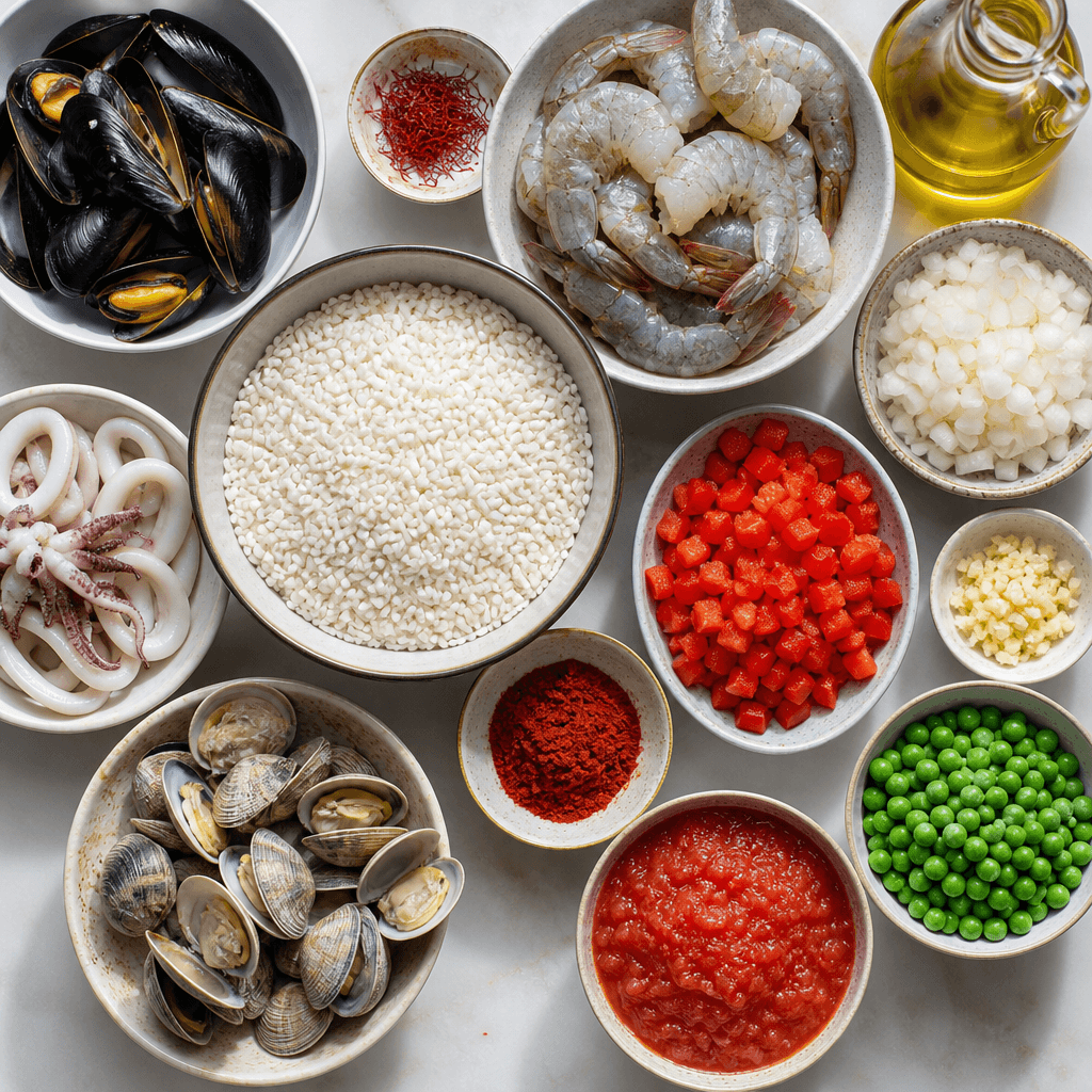 seafood paella ingredients