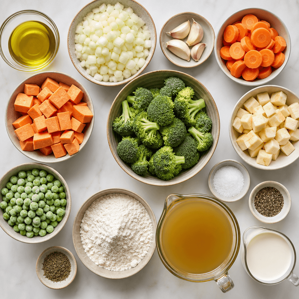 vegetable pot pie ingredients