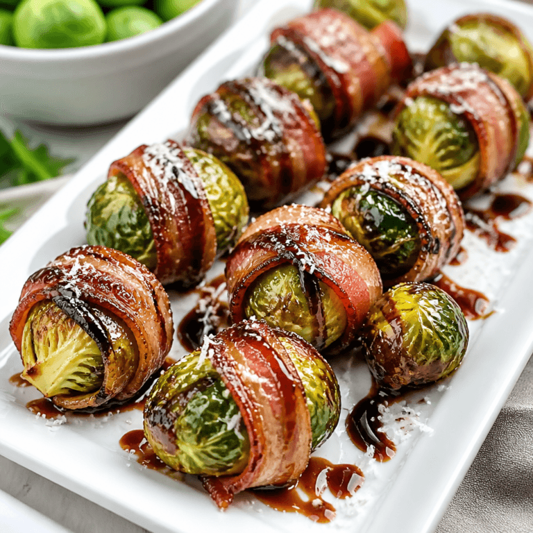Bacon Wrapped Brussels Sprouts (Easy Party Appetizer)