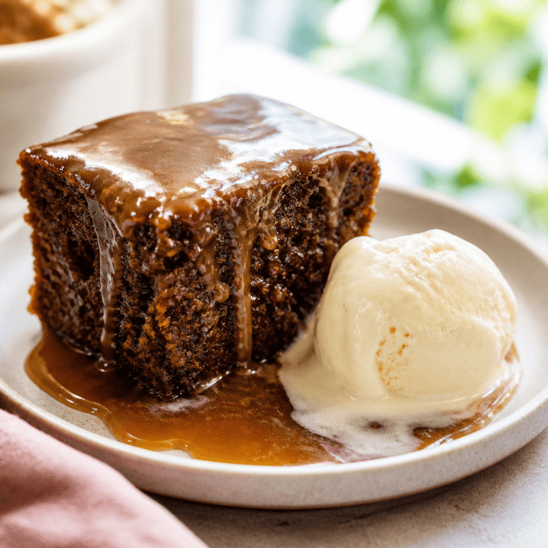 Classic Sticky Toffee Pudding with Warm Caramel Sauce
