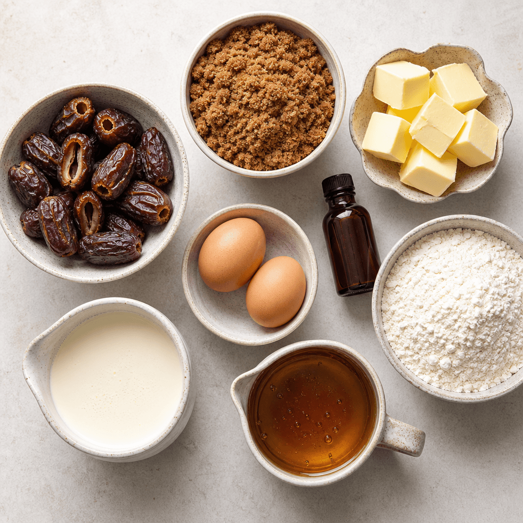 sticky toffee pudding ingredients