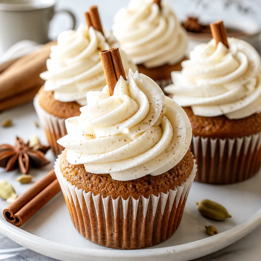 Chai Spice Cupcakes with Vanilla Bean Frosting