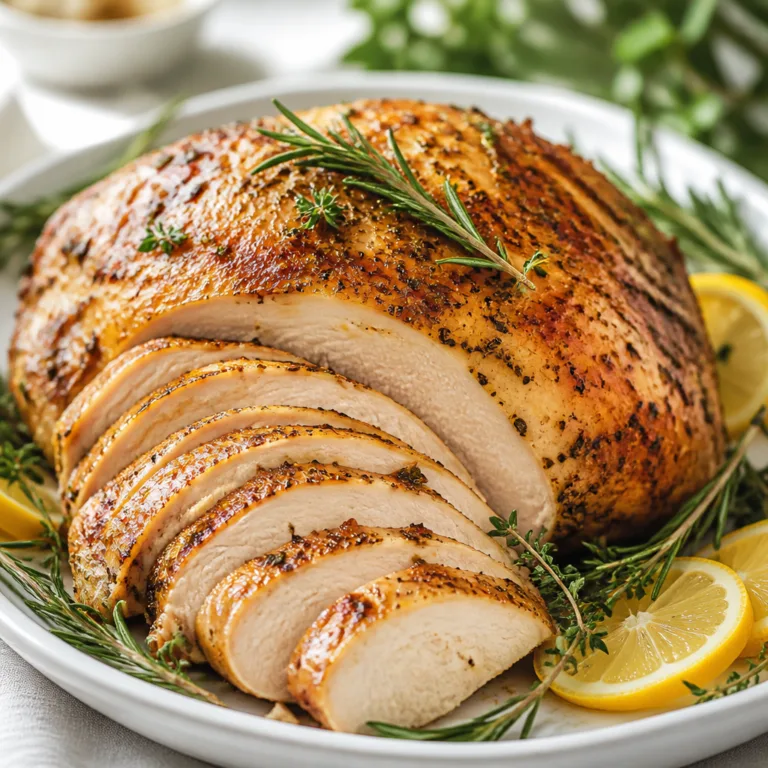Lemon Herb Roasted Turkey Breast (Juicy & Golden)