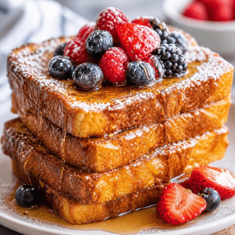 Fluffy Challah French Toast Perfect for Brunch