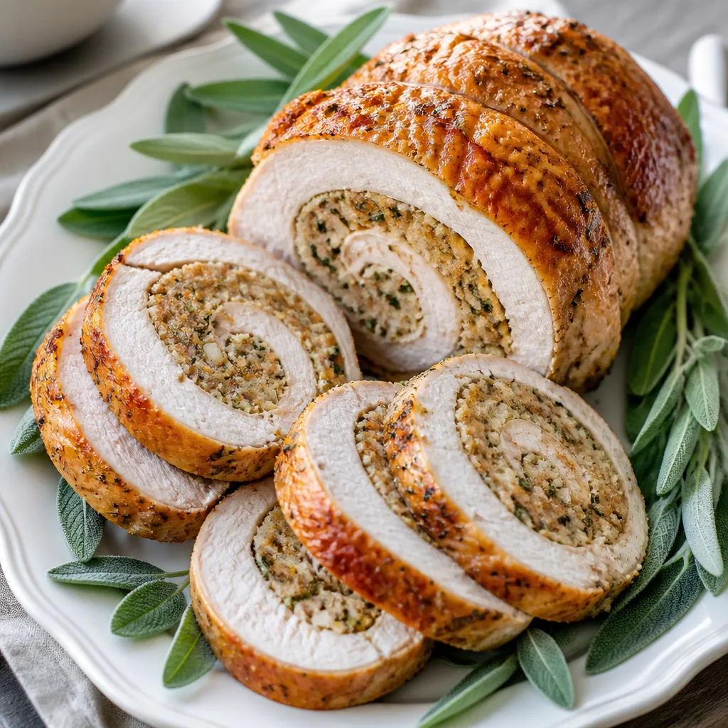 Turkey Roulade with Sage Stuffing