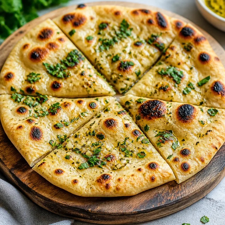 Garlic Naan: Grilled with Fresh Herbs