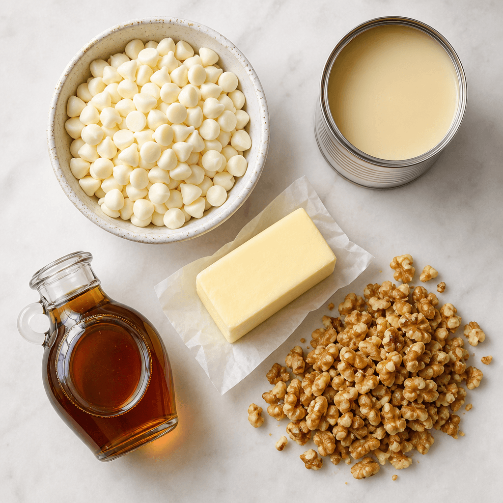 maple walnut fudge ingredients