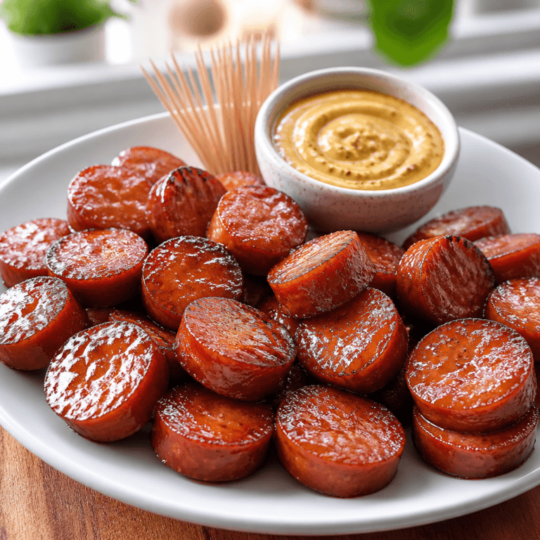 Glazed Kielbasa Bites with Dijon Honey Sauce
