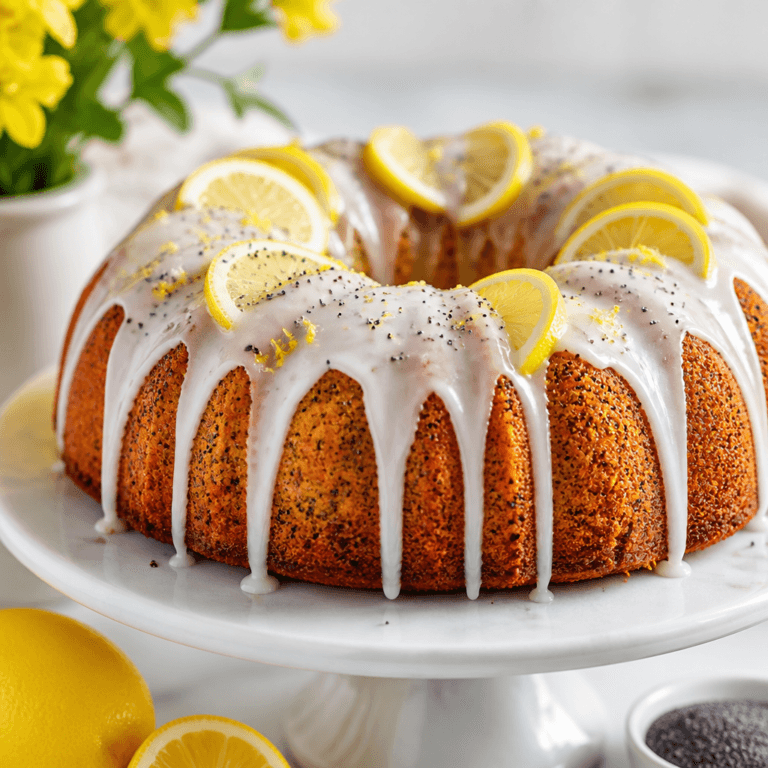 Lemon Poppy Seed Bundt Cake (Moist & Zesty)