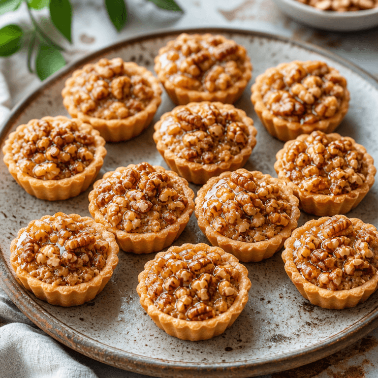 Maple Walnut Tart Recipe (Easy Mini Tartlets)