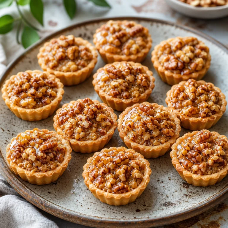 Maple Walnut Tart Recipe (Easy Mini Tartlets)