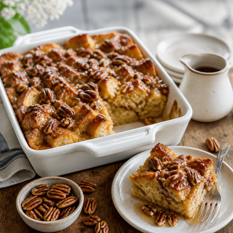 Maple Pecan Bread Pudding