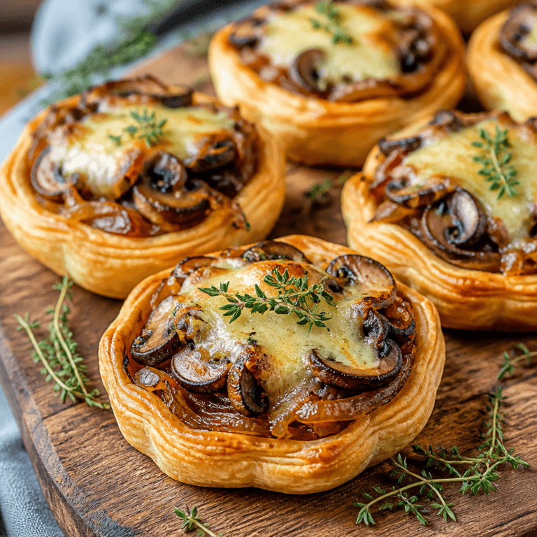 Mushroom Tartlets with Caramelized Onion