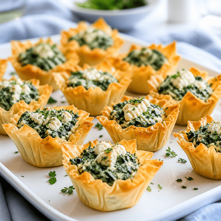 Spinach Feta Phyllo Cups