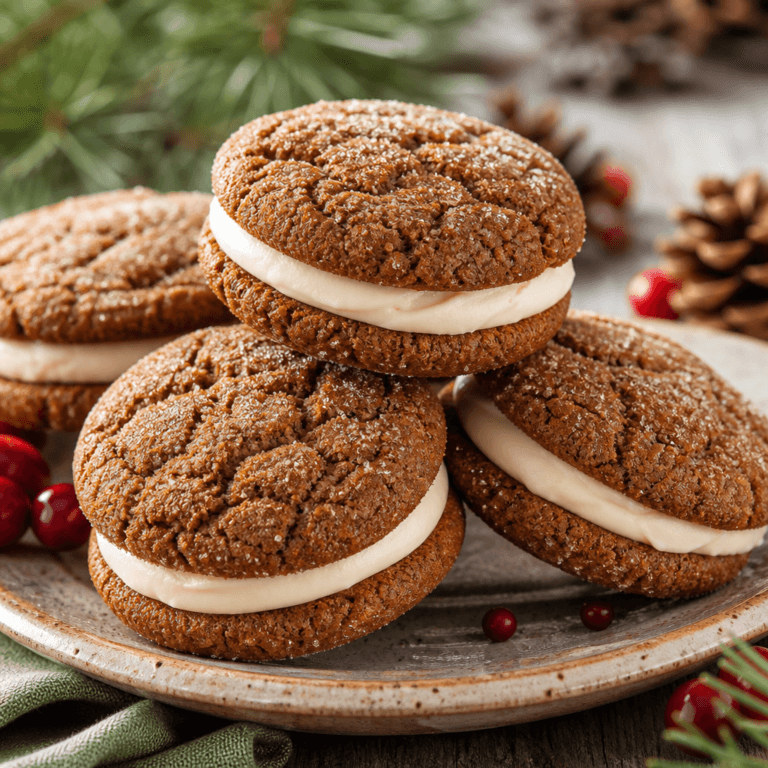 Ginger Molasses Cookies (Chewy Sandwich Cookies)