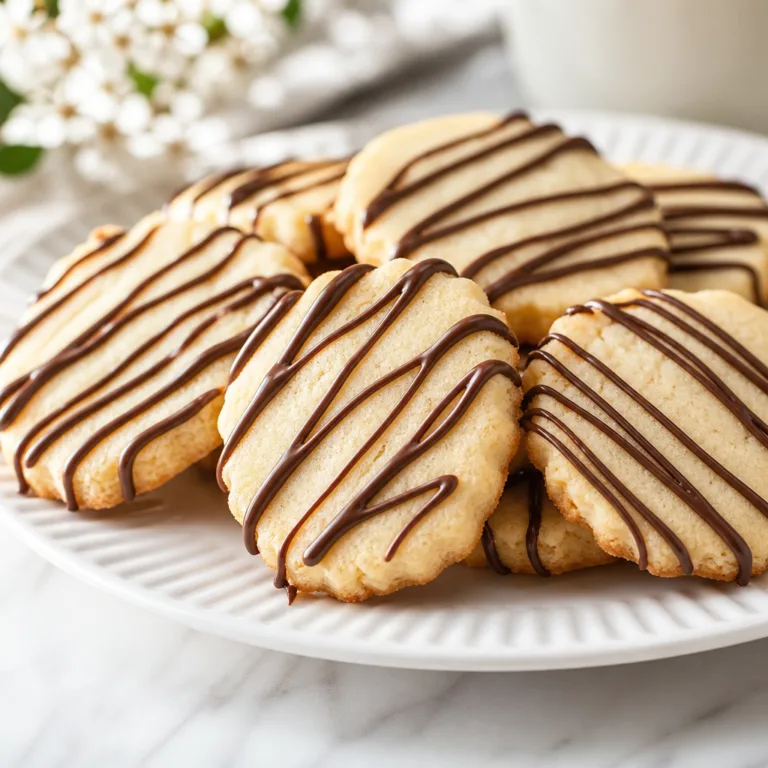 Shortbread Cookies with Chocolate Drizzle