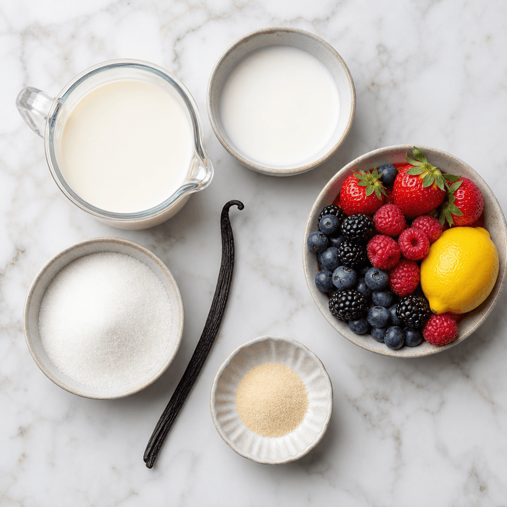 panna cotta ingredients