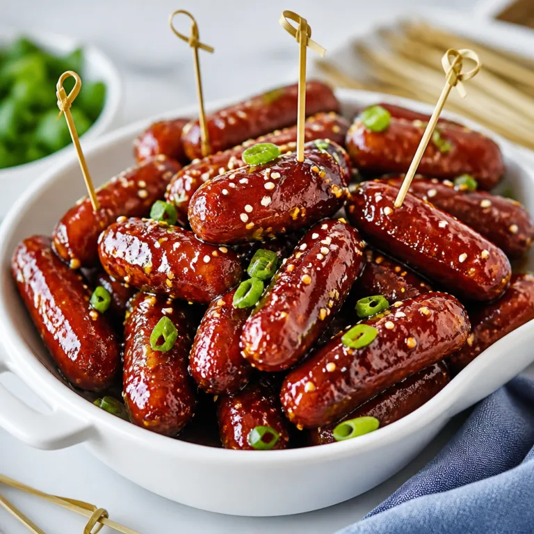 Ginger Soy Glazed Cocktail Sausages (Easy Appetizer)