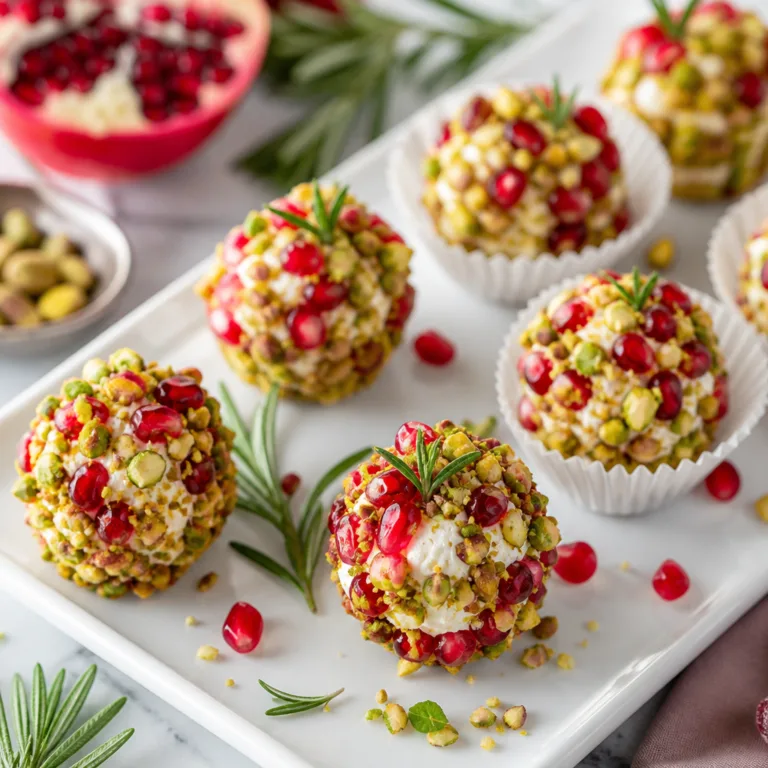 Pomegranate Pistachio Goat Cheese Truffles