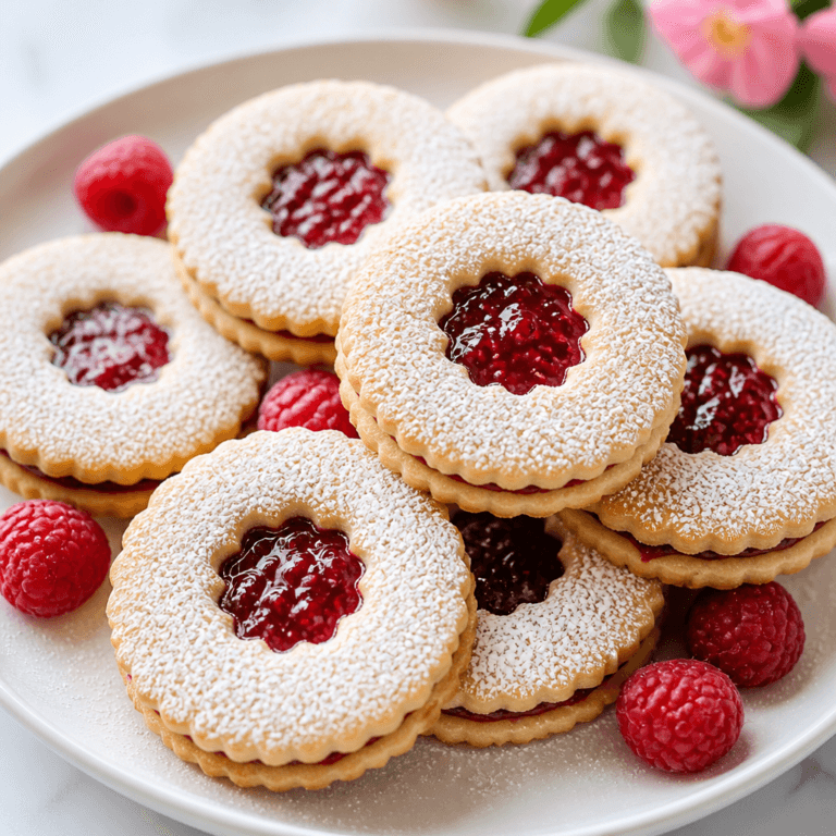 Raspberry Linzer Cookies (Buttery & Elegant)