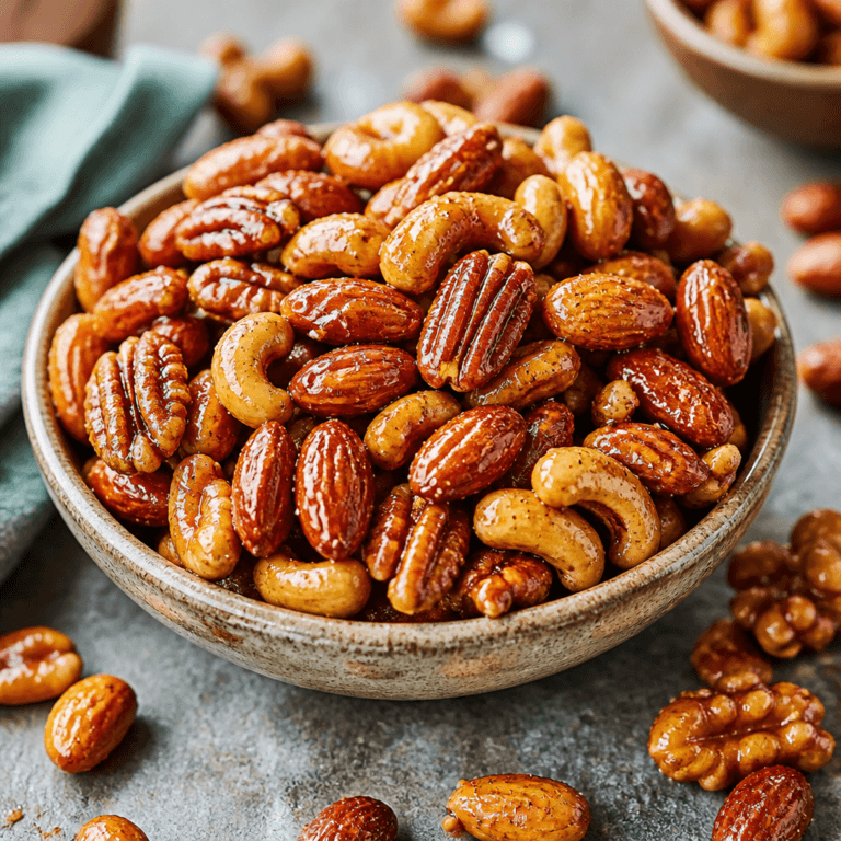 Sweet and Spicy Spiced Nuts (Easy Snack Recipe)