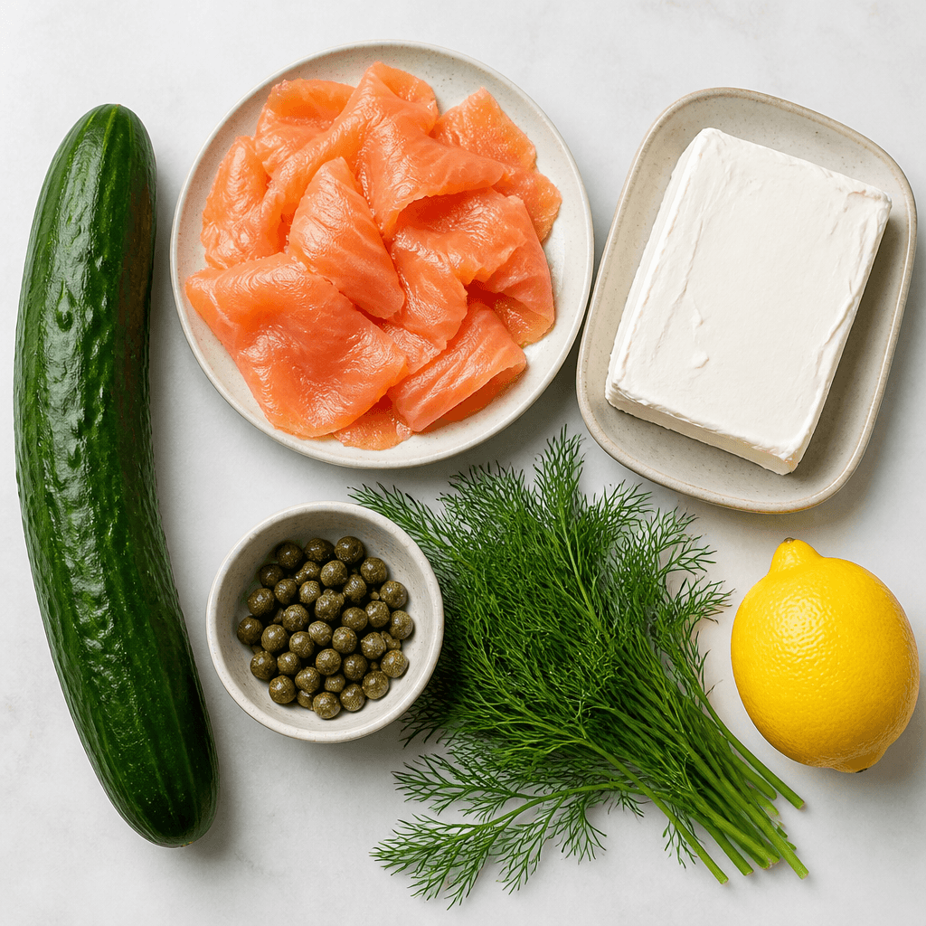 smoked salmon cucumber bites ingredients