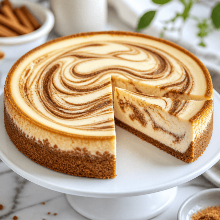 Cinnamon Swirl Cheesecake (Creamy & Easy)