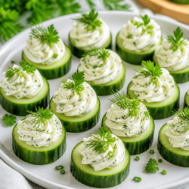 Cucumber Bites with Herbed Cream Cheese