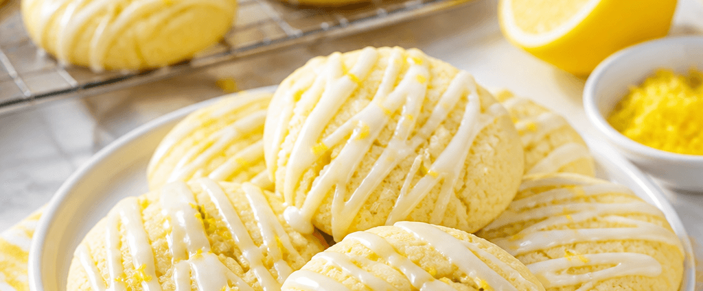 Lemon Sugar Cookies with Sweet Glaze
