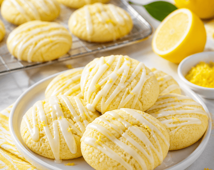 Lemon Sugar Cookies with Sweet Glaze