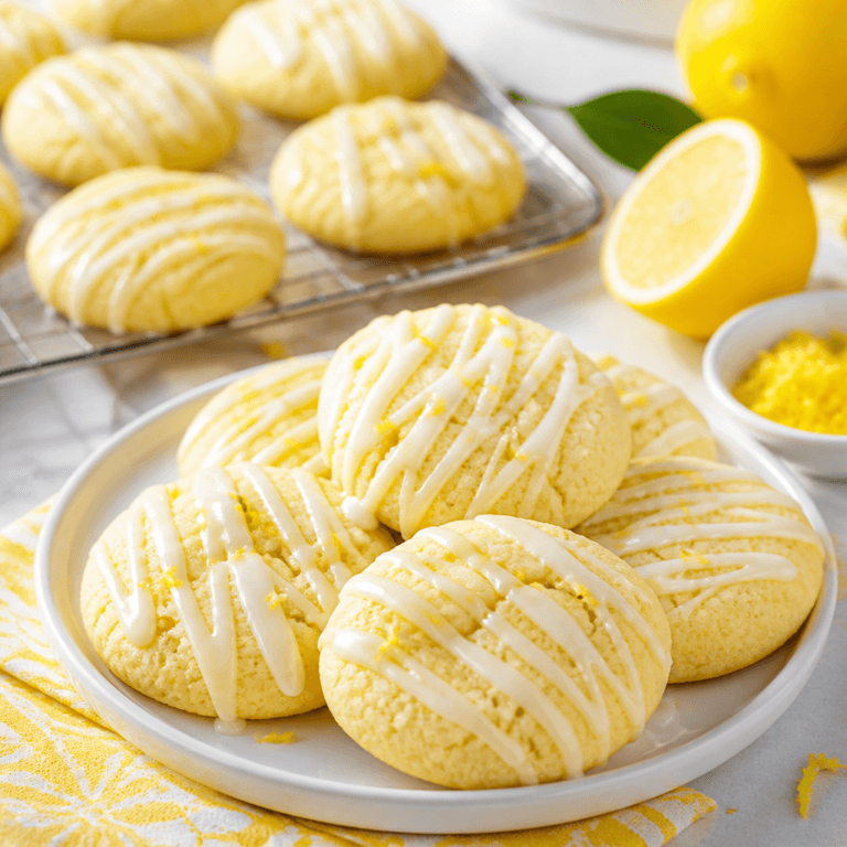 Lemon Sugar Cookies with Sweet Glaze