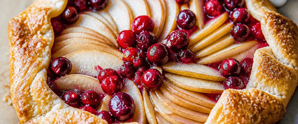 Rustic Pear and Cranberry Galette