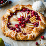 Rustic Pear and Cranberry Galette