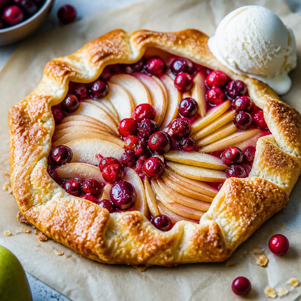 Rustic Pear and Cranberry Galette Recipe