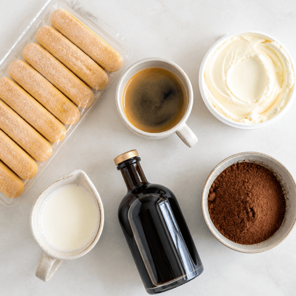 Espresso Martini Tiramisu ingredients
