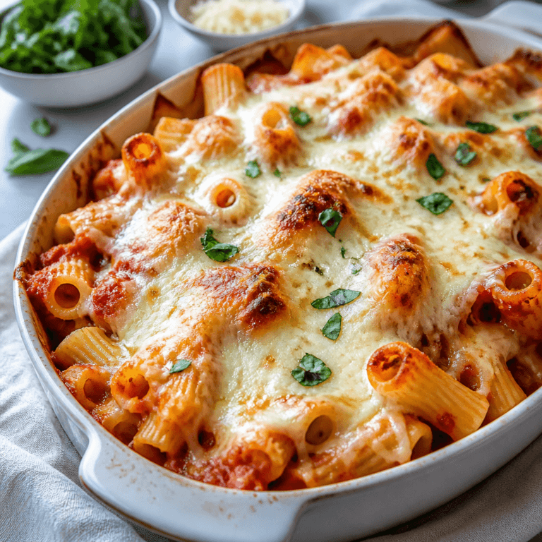 Three Cheese Baked Ziti