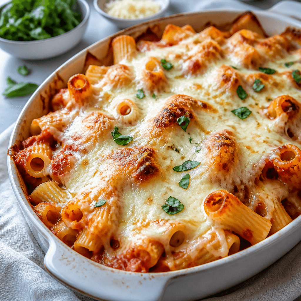 Three Cheese Baked Ziti
