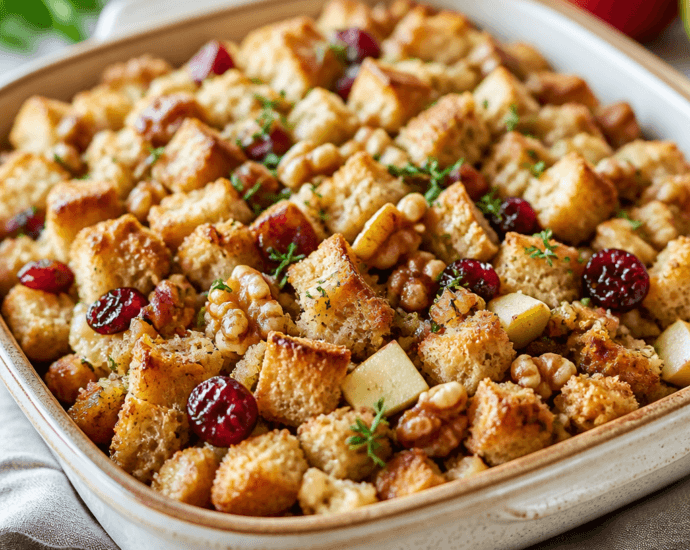 Cranberry Apple Walnut Stuffing