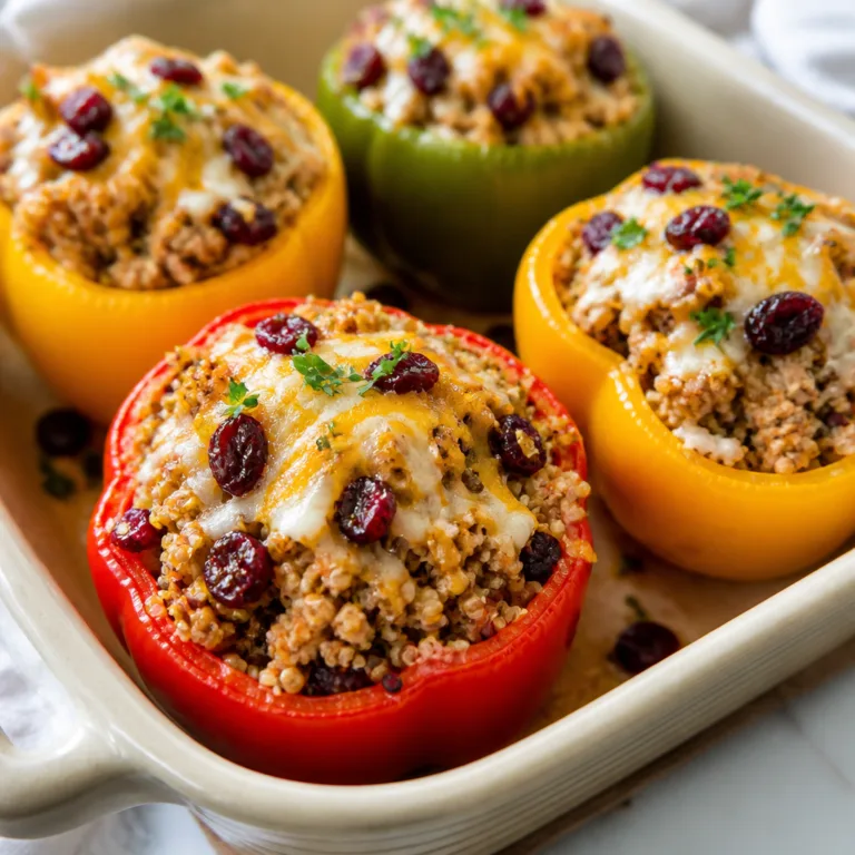 Stuffed Peppers with Ground Turkey and Quinoa