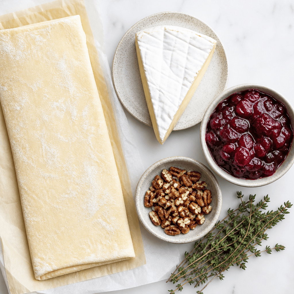 Cranberry Brie Bites ingredients