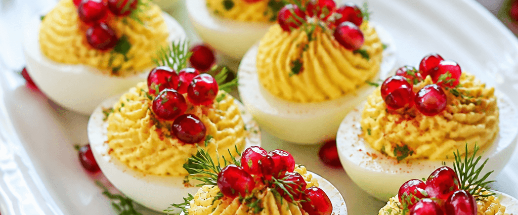 Deviled Eggs with a Holiday Flair