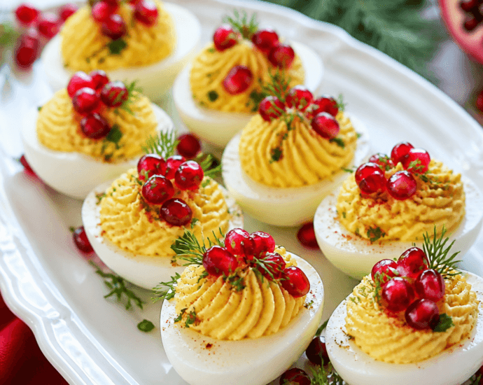 Deviled Eggs with a Holiday Flair
