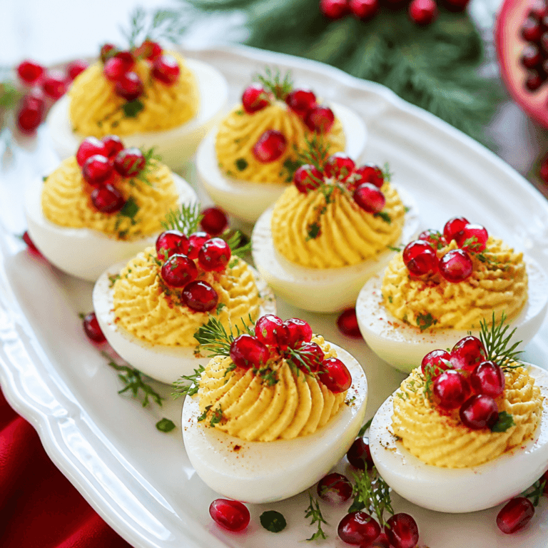 Deviled Eggs with a Holiday Flair