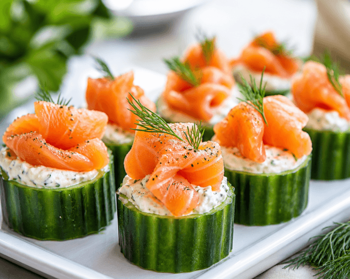 Smoked Salmon Cucumber Bites