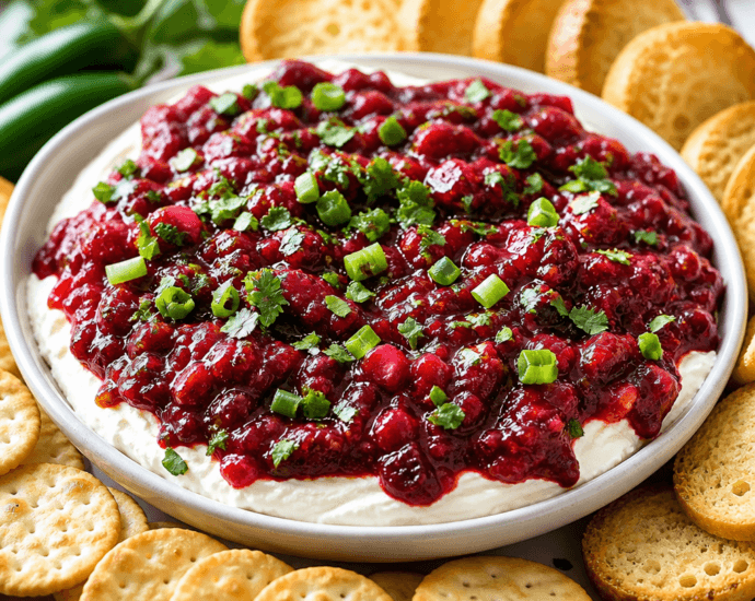 Cranberry Jalapeno Cream Cheese Dip